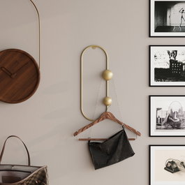 Wallity Cricket-A Gancho de Pared Metálico Dorado